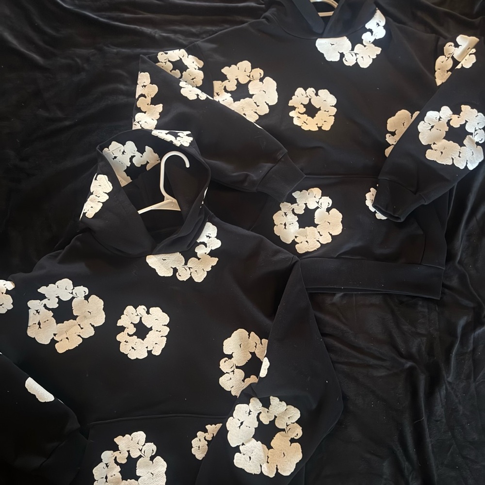 Black Denim Tear Hoodies